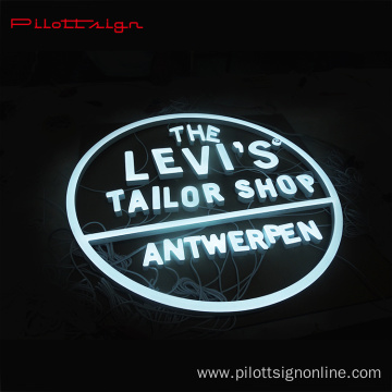 Famous brand stores acrylic letters LED light box